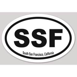 South San Francisco California  - Oval Sticker