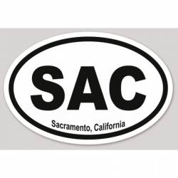Sacramento California  - Oval Sticker