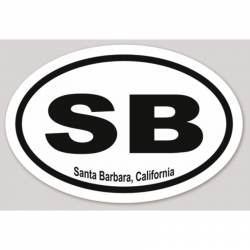 Santa Barbara California  - Oval Sticker
