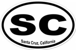 Santa Cruz California  - Oval Sticker