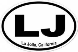 La Jolla California  - Oval Sticker