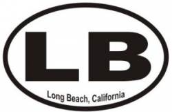 Long Beach California  - Oval Sticker