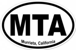 Murrieta California  - Oval Sticker