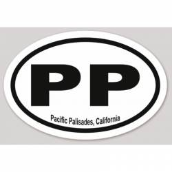 Pacific Palisades California  - Oval Sticker