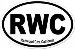 Redwood City California  - Oval Sticker