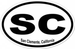 San Clemente California  - Oval Sticker