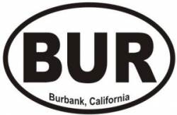 Burbank California  - Oval Sticker