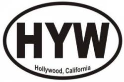Hollywood California  - Oval Sticker