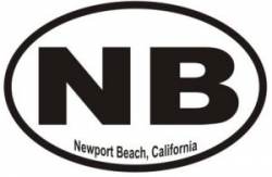 Newport Beach California  - Oval Sticker