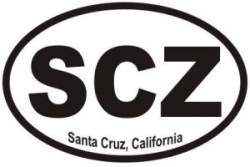 Santa Cruz California  - Oval Sticker