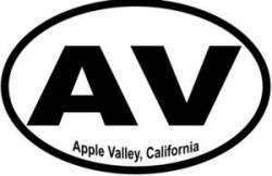 Apple Valley California  - Oval Sticker