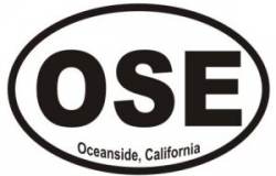 Oceanside California  - Oval Sticker