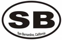 San Bernadino California  - Oval Sticker