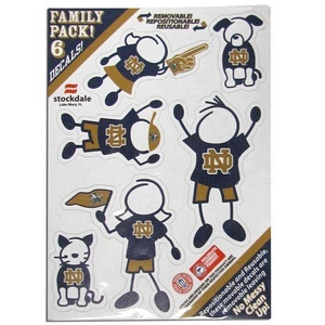 University Of Notre Dame Fighting Irish - 5x7 Small Family Decal Set