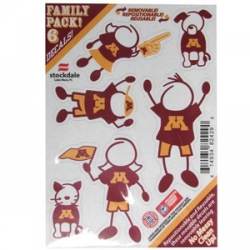 University Of Minnesota Golden Gophers - 5x7 Small Family Decal Set