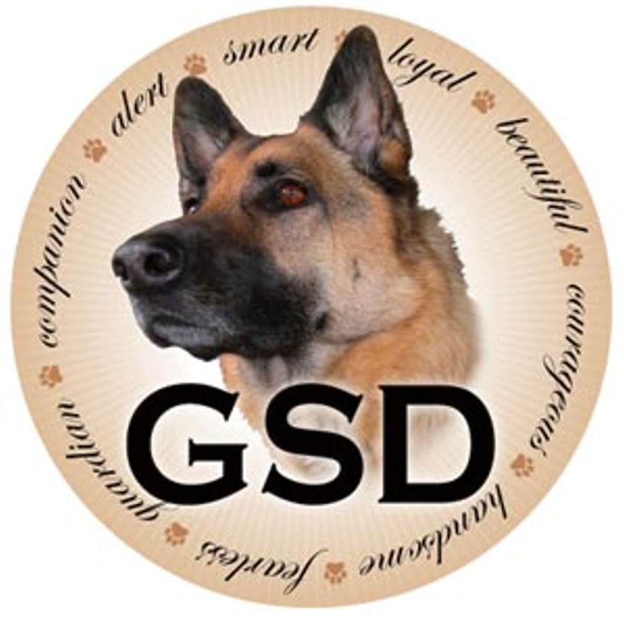 German Shepherd GSH - Circle Magnet