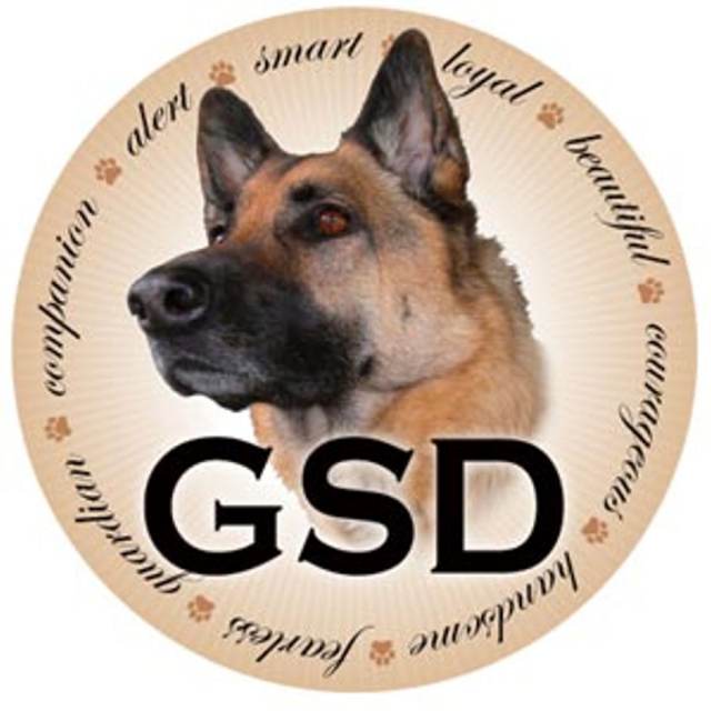 German Shepherd GSH - Circle Magnet