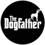 The Dogfather Greyhound - Circle Magnet