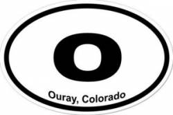 Ouray Colorado - Oval Sticker