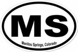 Manitou Springs Colorado - Oval Sticker
