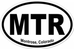 Montrose Colorado - Oval Sticker