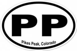 Pikes Peak Colorado - Oval Sticker