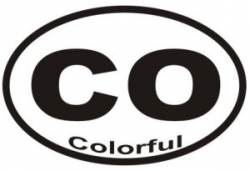 Colorful  - Oval Sticker