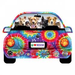Peace, Love, Rescue - PupMobile Magnet