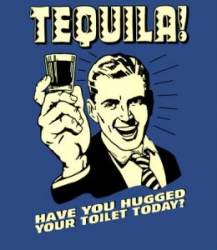 Tequila! Have You Hugged Your Toilet  - Sticker