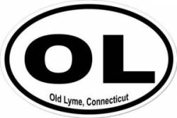 Old Lyme Connecticut - Oval Sticker