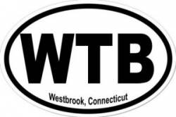 Westrbook Connecticut - Oval Sticker