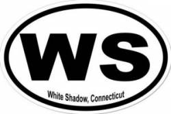 White Shadow Connecticut - Oval Sticker