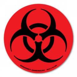 Biohazard Red & Black - Circle Sticker