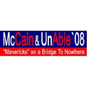 McCain Unable - Bumper Sticker