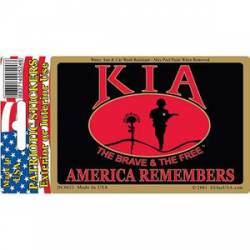 KIA America Remembers - Prismatic Rectangle Sticker