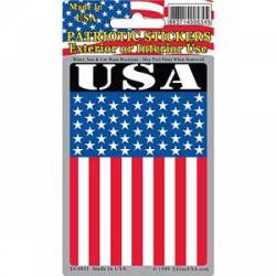 Vertical USA American Flag - Prismatic Rectangle Sticker