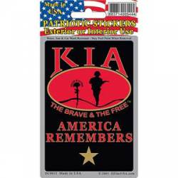 KIA America Remembers Vertical - Prismatic Rectangle Sticker