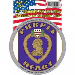 Purple Heart - Prismatic Round Sticker