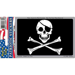 Pirate Skull & Bones - Prismatic Rectangle Sticker