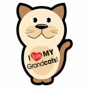I Love My Grandcats - Cat Outline Magnet