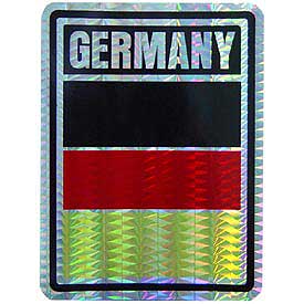 Germany Flag - Prismatic Rectangle Sticker