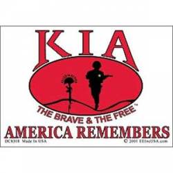 KIA America Remembers - Clear Window Decal