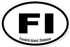 Fenwick Island Delaware - Oval Sticker