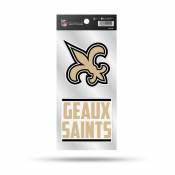 New Orleans Saints Geaux Saints Slogan - Double Up Die Cut Decal Set