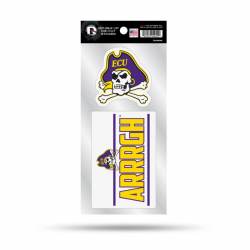 East Carolina University Pirates Arrrgh Slogan - Double Up Die Cut Decal Set