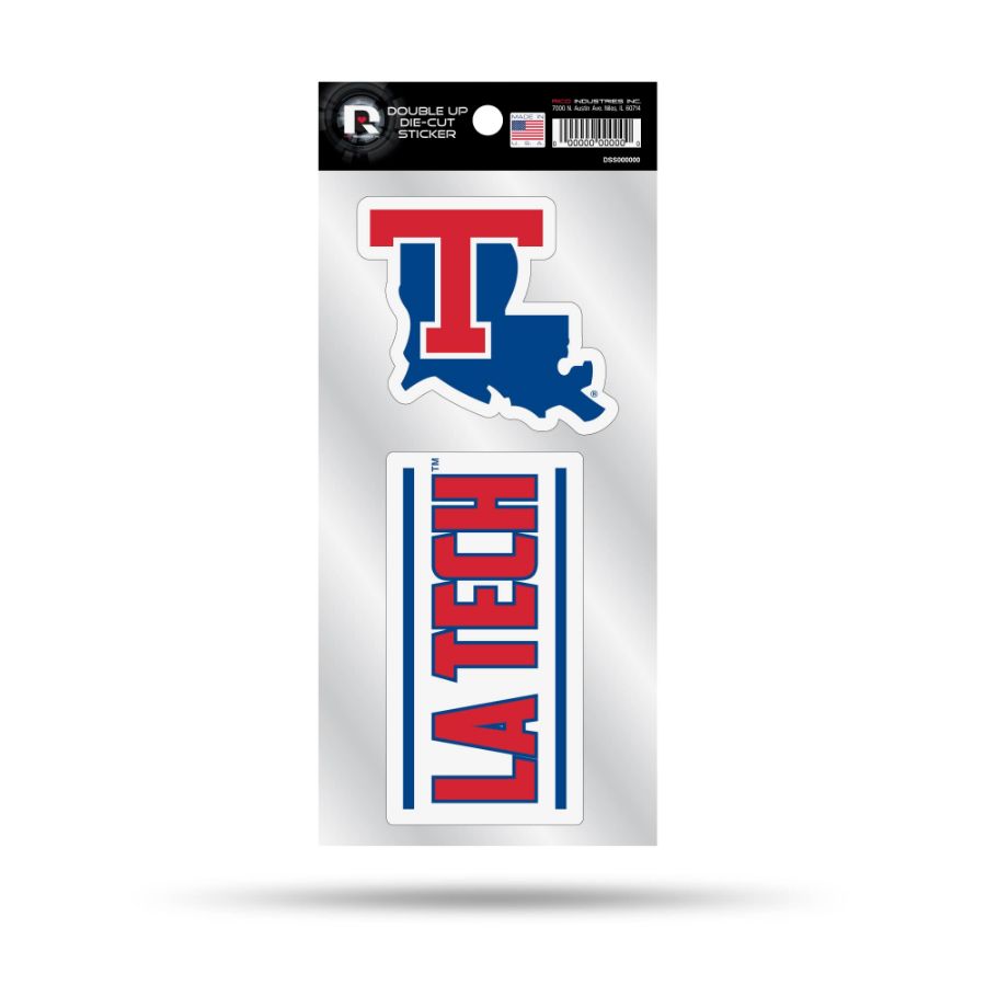 Louisiana Tech University Bulldogs LA Tech Slogan Double Up Die Cut