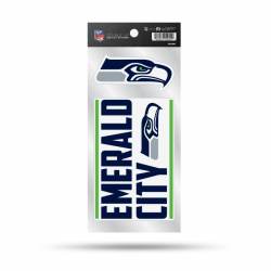 Seattle Seahawks Emerald City Slogan - Double Up Die Cut Decal Set