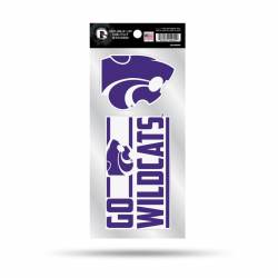 Kansas State University Wildcats Go Wildcats Slogan - Double Up Die Cut Decal Set