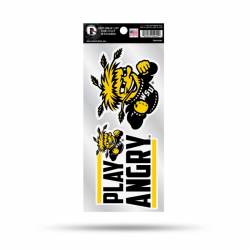 Wichita State University Shockers Play Angry Slogan - Double Up Die Cut Decal Set