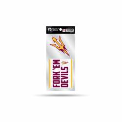 Arizona State University Sun Devils Fork Em Devils Slogan - Double Up Die Cut Decal Set